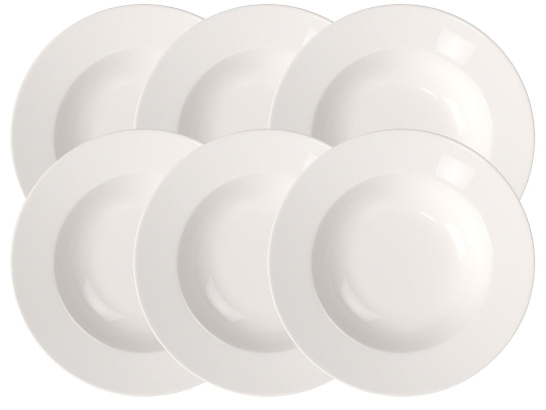 Villeroy & Boch - For Me 6x Suppenteller, Premium Porzellan, weiss