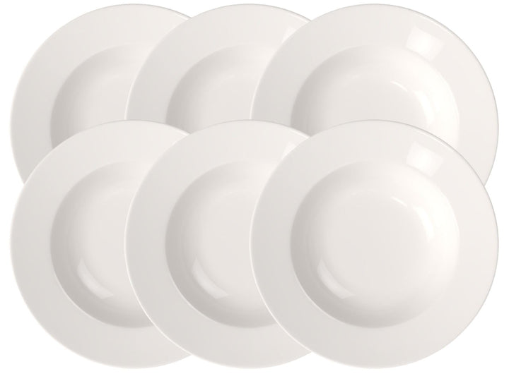Villeroy & Boch - For Me 6x Suppenteller, Premium Porzellan, weiss