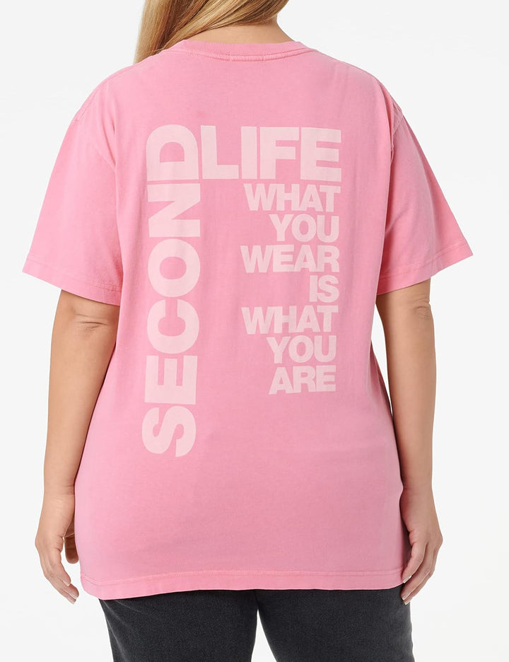 Replay Damen T-Shirt XL 363 Bright Fuchsia, XL 363 Bright Fuchsia