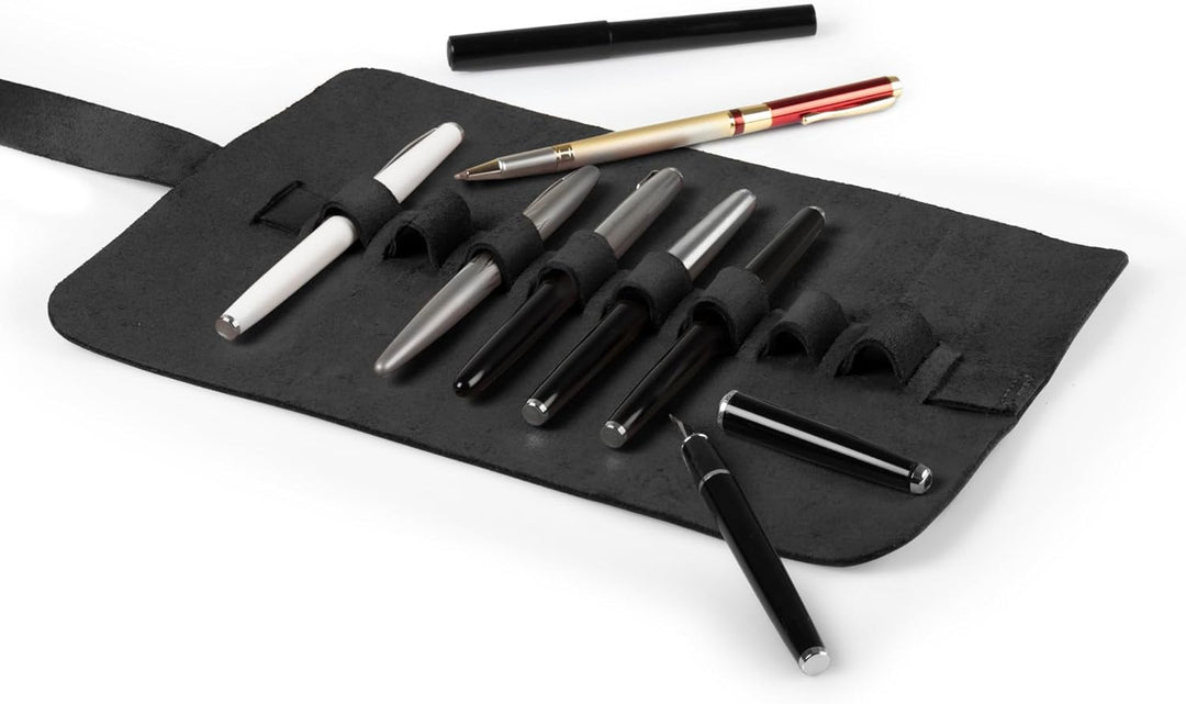 Londo Echtleder Stifterolle, Federmäppchen - Elegante Roll-up Stifterolle, Bleistift Wrap, Mäppchen,