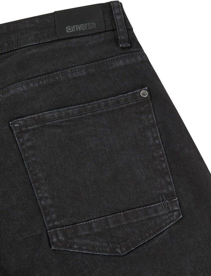 riverso Herren Jeans Hose RIVChris Straight Fit Jeanshose Baumwolle Denim Stretch Schwarz Blau Grau