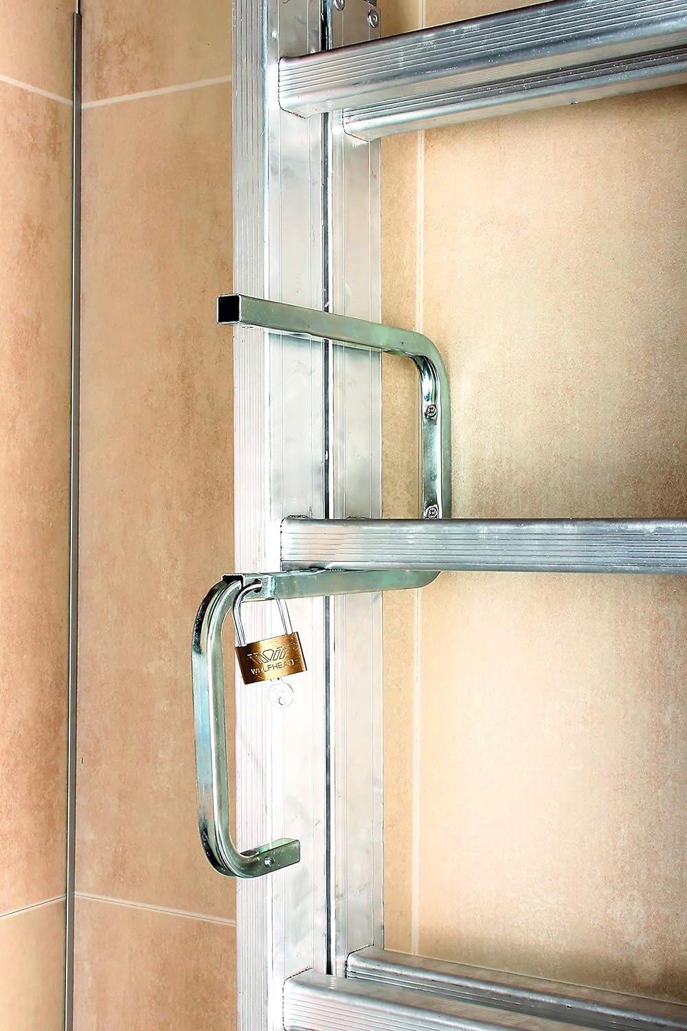 Alberts 802622 Leiterhaken | abschliessbar | galvanisch blau verzinkt | Gesamtlänge 282 mm | lichte