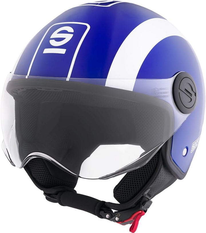 Sparco Riders SP601 Demi-Jet Motorradhelm, Scooter Helm ECE 22.06 Homologiert, Demi-Jet Helm mit Ant