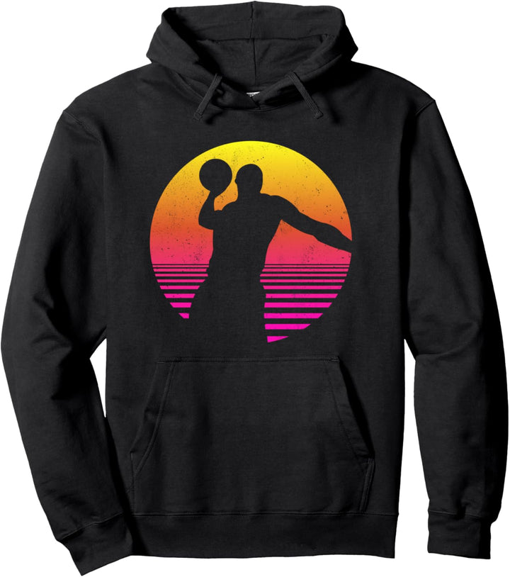 Vintage Retro Basketball Pullover Hoodie