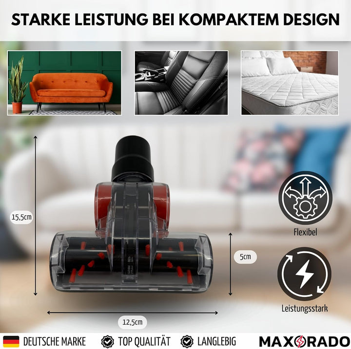 Mini Turbobürste für Tierhaare Fusseln Staubsauger 32mm 35mm Tierhaardüse Polsterdüse Tierhaar Bürst
