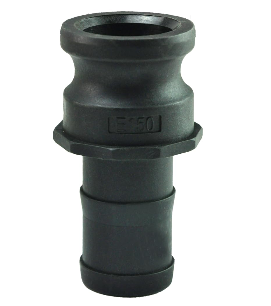 Kamlock Kupplungen Typ E Adapter mit Schlauchtülle (Polypropylen, 4") Polypropylen 4", Polypropylen