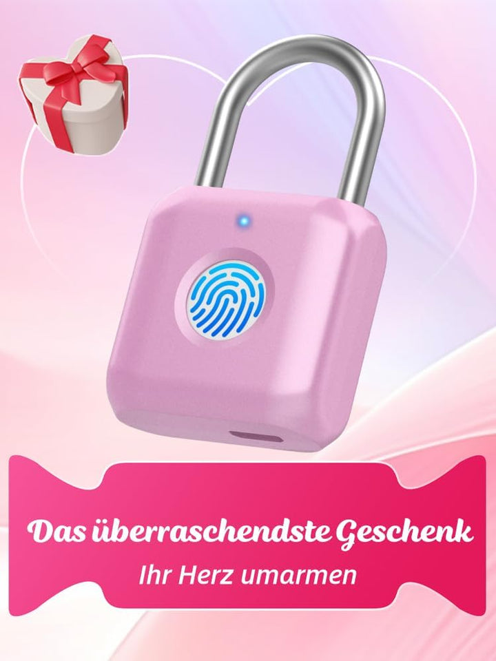 Fingerabdruck Vorhängeschlos eLinkSmart Chliessfachschloss für Mädchen und Frauen im Fitnessstudio R