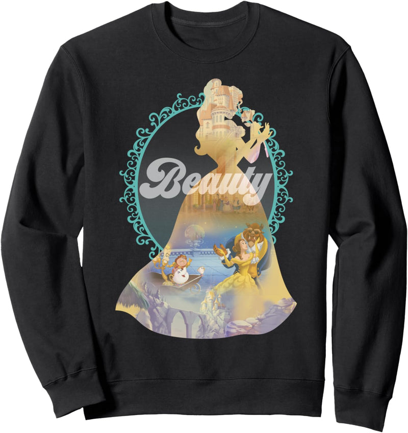 Disney Beauty And The Beast Belle Silhouette Fill Sweatshirt