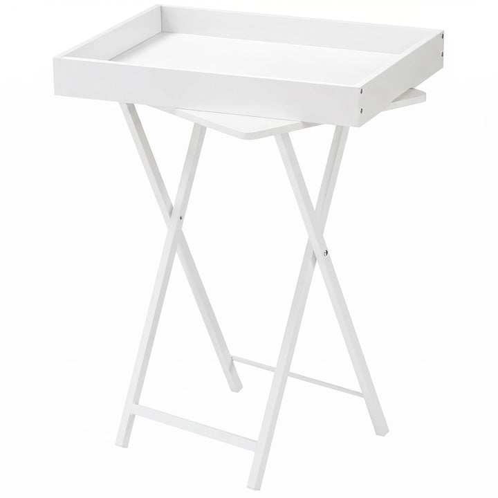 HOOBRO Beistelltisch, Klappbarer Nachttisch, Couchtisch, Faltbarer TV-Tablett zum Essen, Snack-Abend