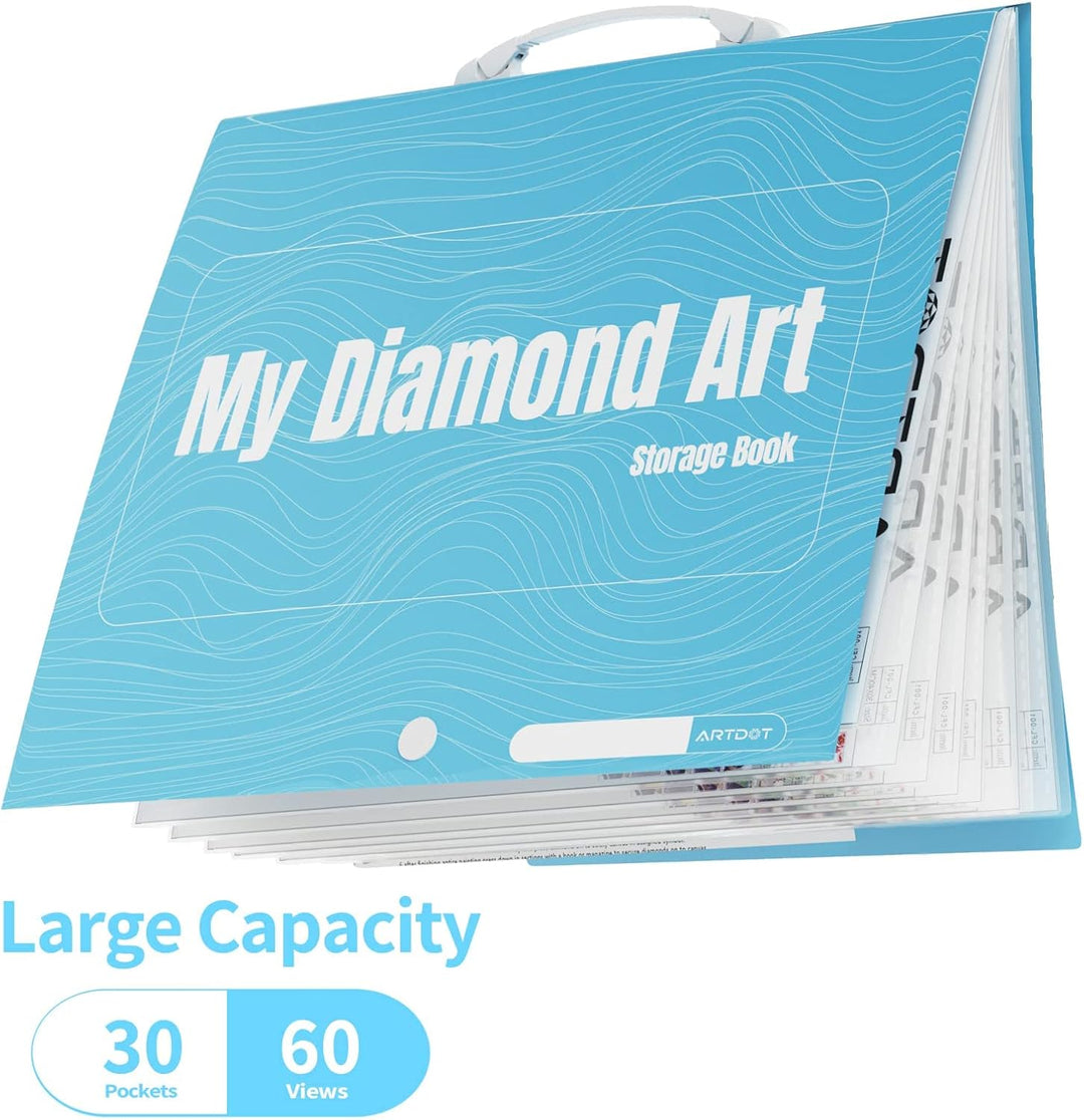 ARTDOT A3 Diamond Painting Mappe mit Griff, Diamond Painting Zubehör für Aufbewahrung Diamant Painti