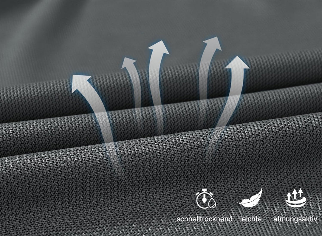 Poloshirt Herren Langarm Golf Shirts Atmungsaktiv Schnelltrocknend Army Polo T-Shirts Outdoor Sport