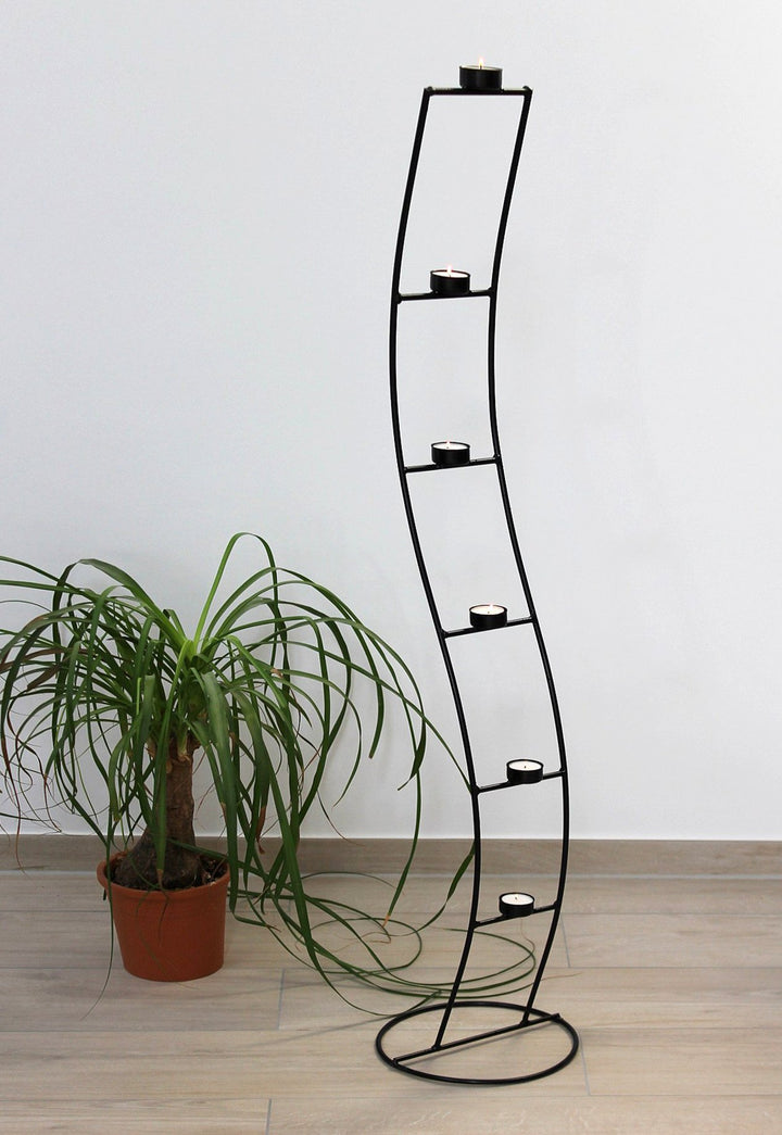 Teelichthalter SW102 aus Metall 120 cm Kerzenleuchter Kerzenhalter Kerzenständer Teelichtständer Tee