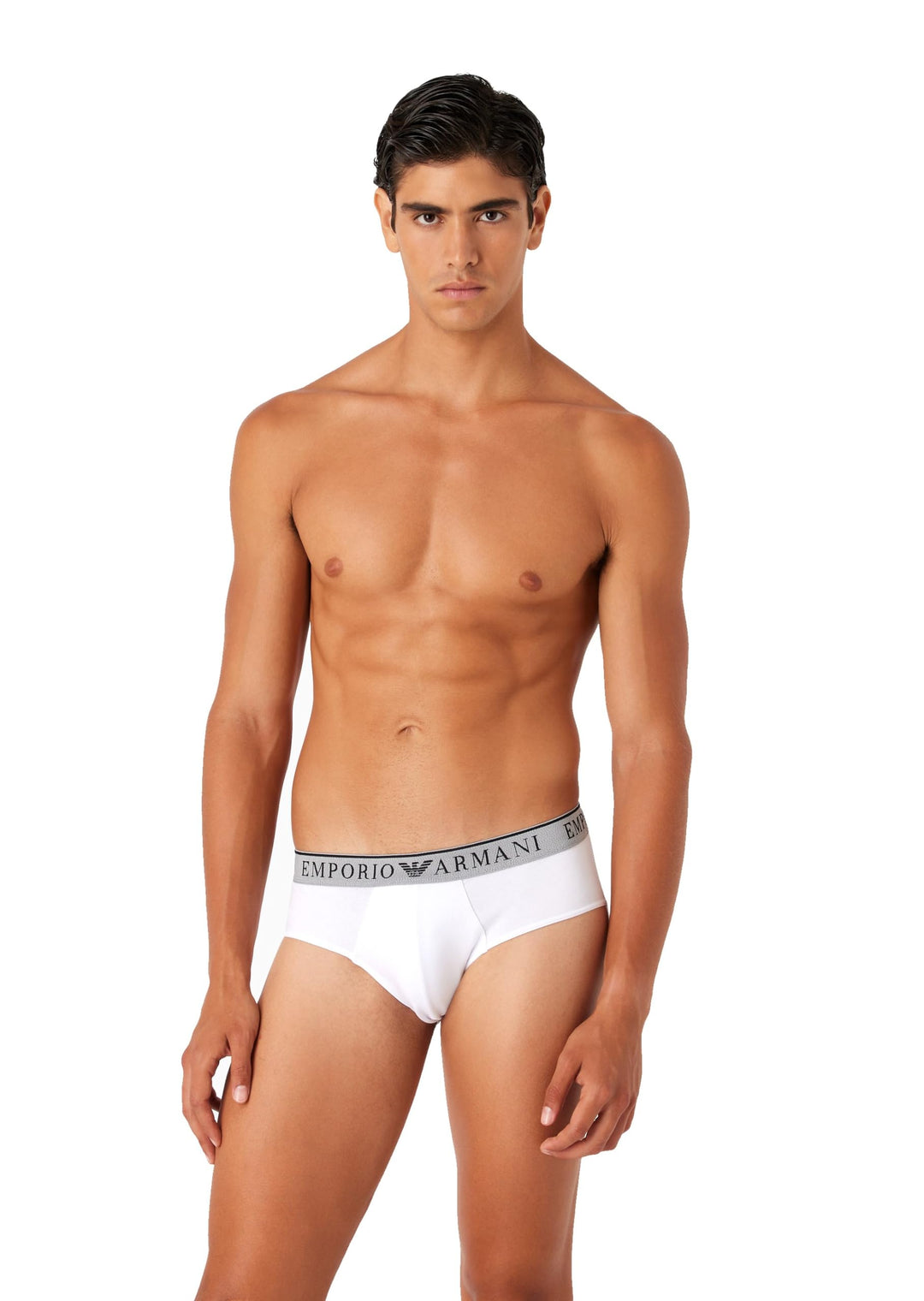 Emporio Armani Herren Slip (2er Pack) S Black/White, S Black/White