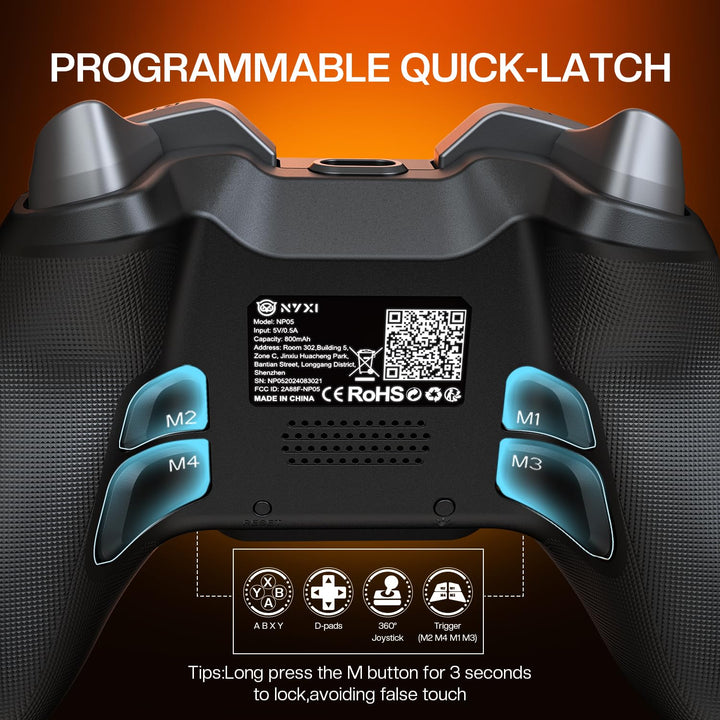 NYXI Flexi Wireless PC Controller - Hall Effect Sensing Joystick, Hall Analong Triggers, Interchange