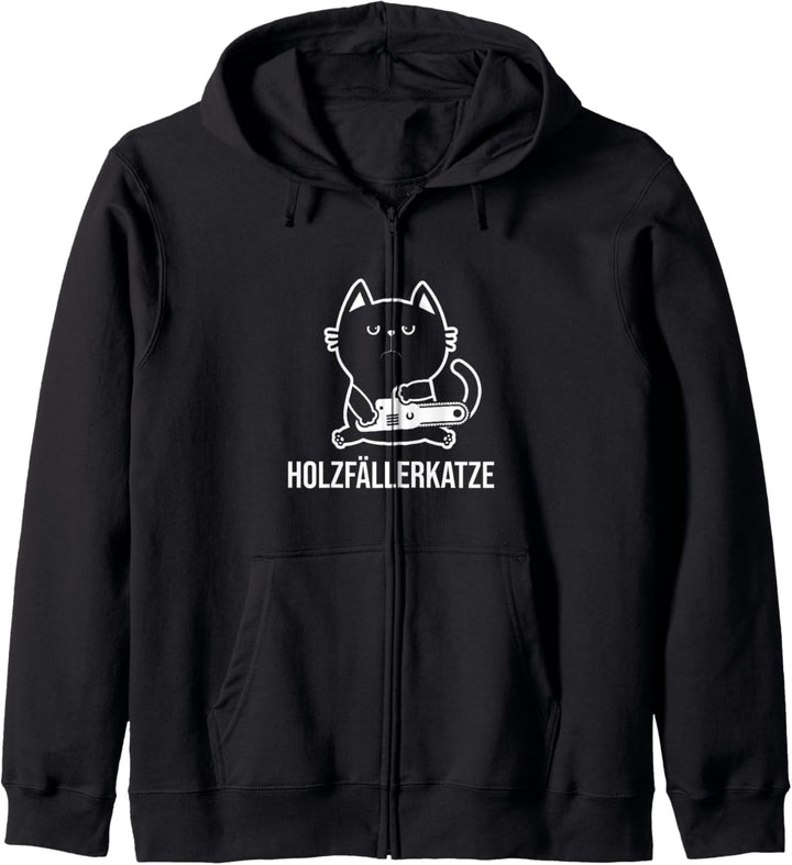 Holzfäller Katze Kettensäge Kettensäge Katzen Geschenk Kapuzenjacke