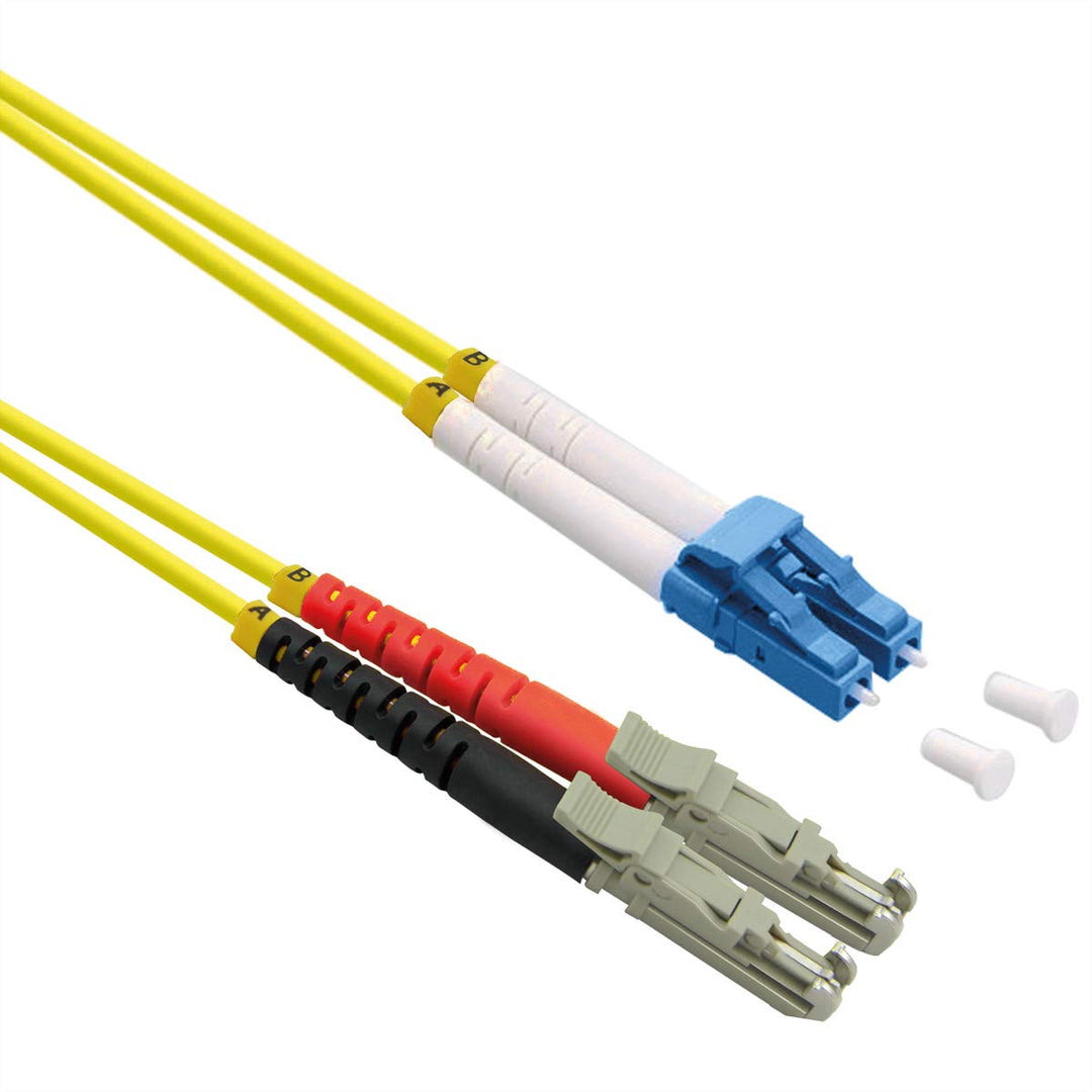 ROLINE LWL-Kabel duplex 9/125µm OS2, LSH APC / LC UPC, LSOH, gelb, 2 m 2m, 2m
