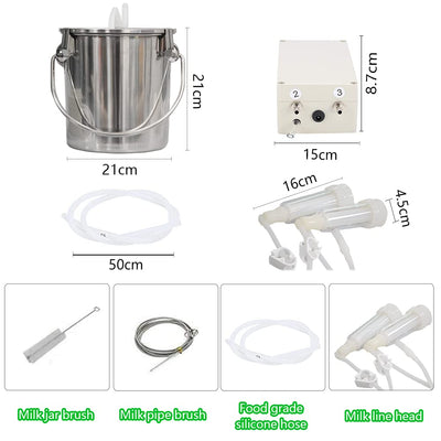 Automatische pulsierende Vakuumpumpe zum Melken für 3, 7 l, tragbare, elektrische Melkmaschine, für
