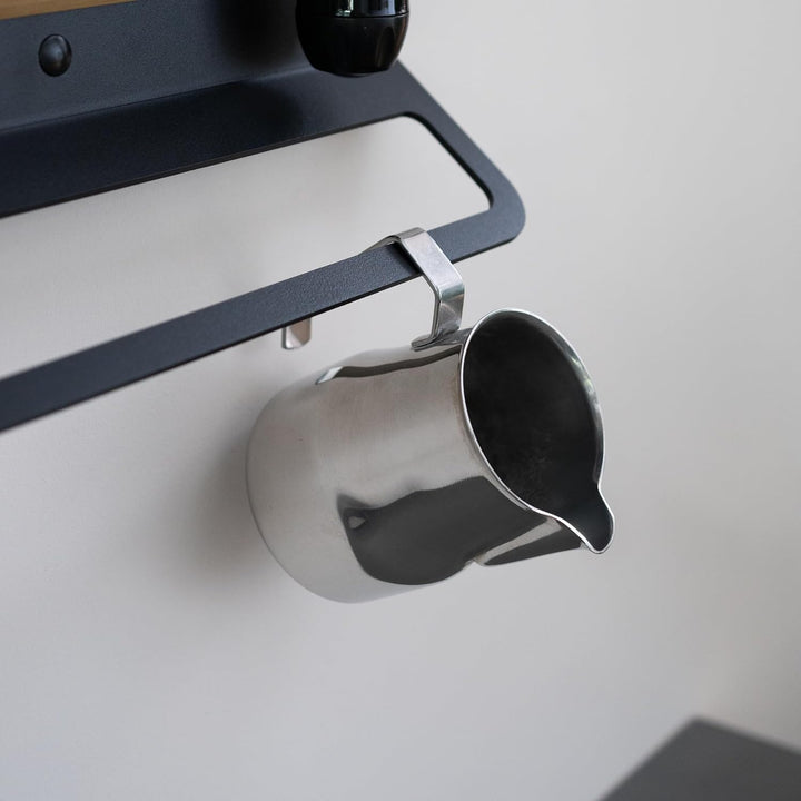 FLATE® Barista Rack Mini: Kompaktes Wandregal für Barista Zubehör mit Siebträgerhalter (Orange), Ora