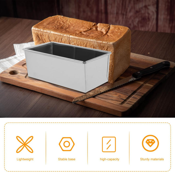 Ciieeo Edelstahl Kastenform Für Brot Langlebige Brotbackform Ohne Deckel Vielseitige Toastform Für G