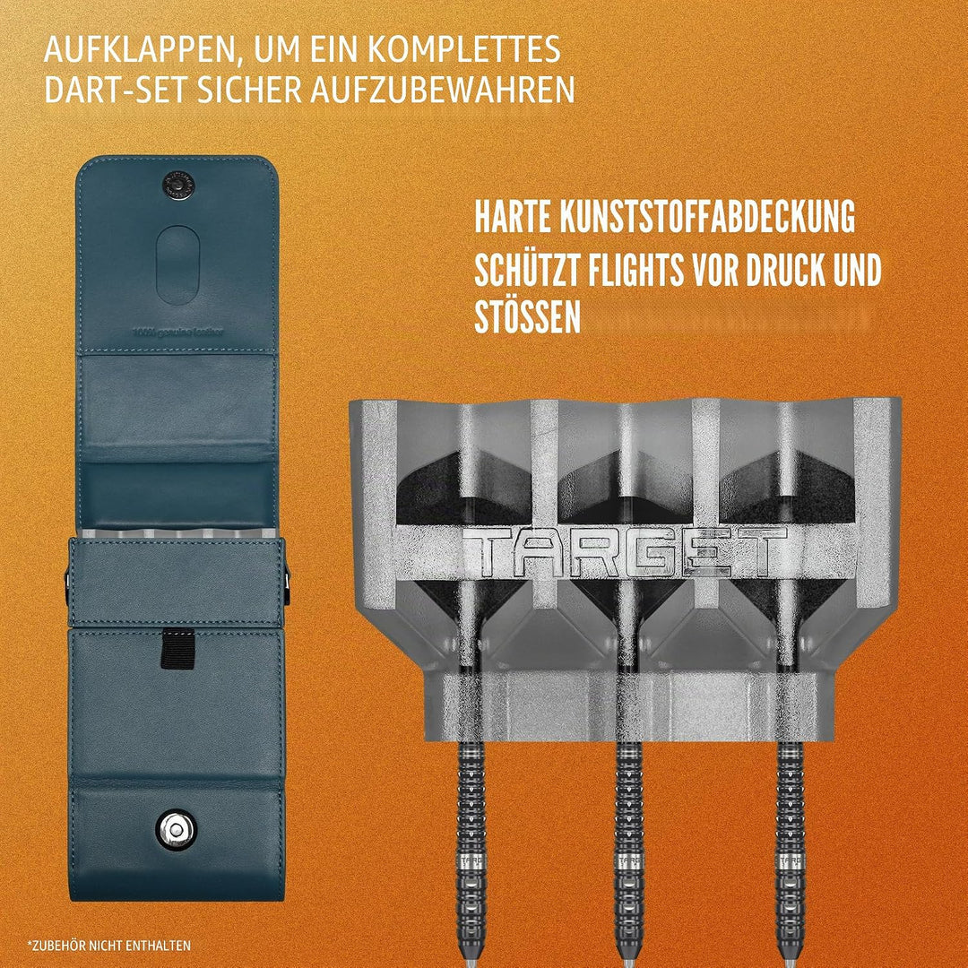 Target Japan Milli Dart Case | Lederhalter für Steel- &amp; Softdarts | Platz für 1 komplett montierten