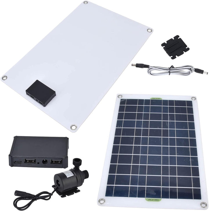 Solar Springbrunnen Pumpe, 50W Panel 800L/h 12V Geräuscharmes DC Solar Wasserpumpen Kit mit Solar Pa