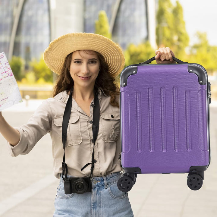 Trolley Koffer Suitcase, Reisekoffer, Rollkoffer Handgepäck, Hartschalenreisekoffer mit 4 Rollen 360