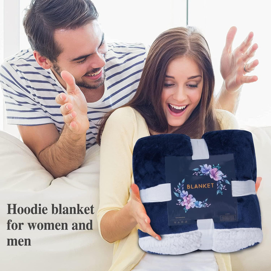 Viviland Pullover Damen & Herren Hoodie Sweatshirt, grosser und Warmer Hausanzug für Erwachsene Navy