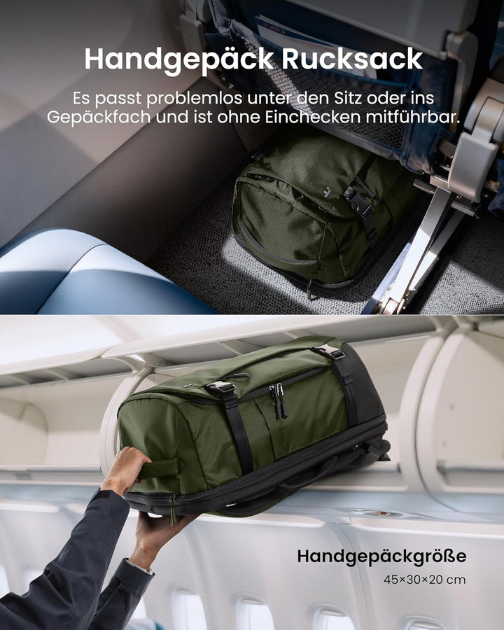 tomtoc 28L Reiserucksack, TSA-freundlicher Handgepäck Rucksack, Wasserdichter Easyjet Rucksack Handg