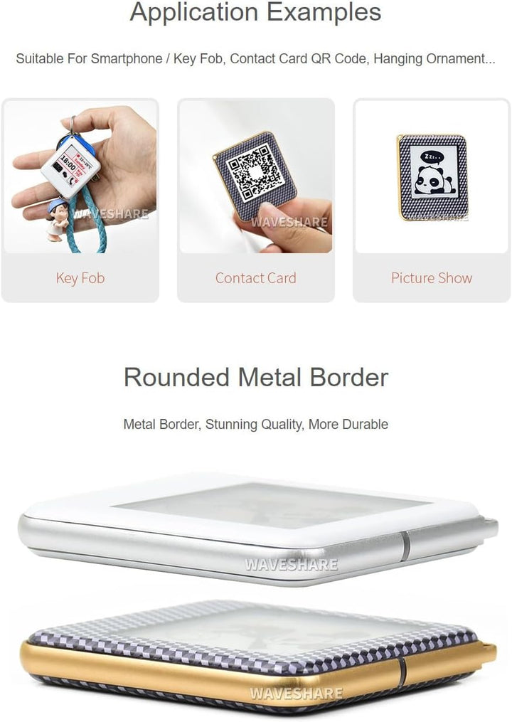 Waveshare 1.54inch NFC-Powered e-Paper No Battery Wireless Powering and Data Transfer (Pure White Ca