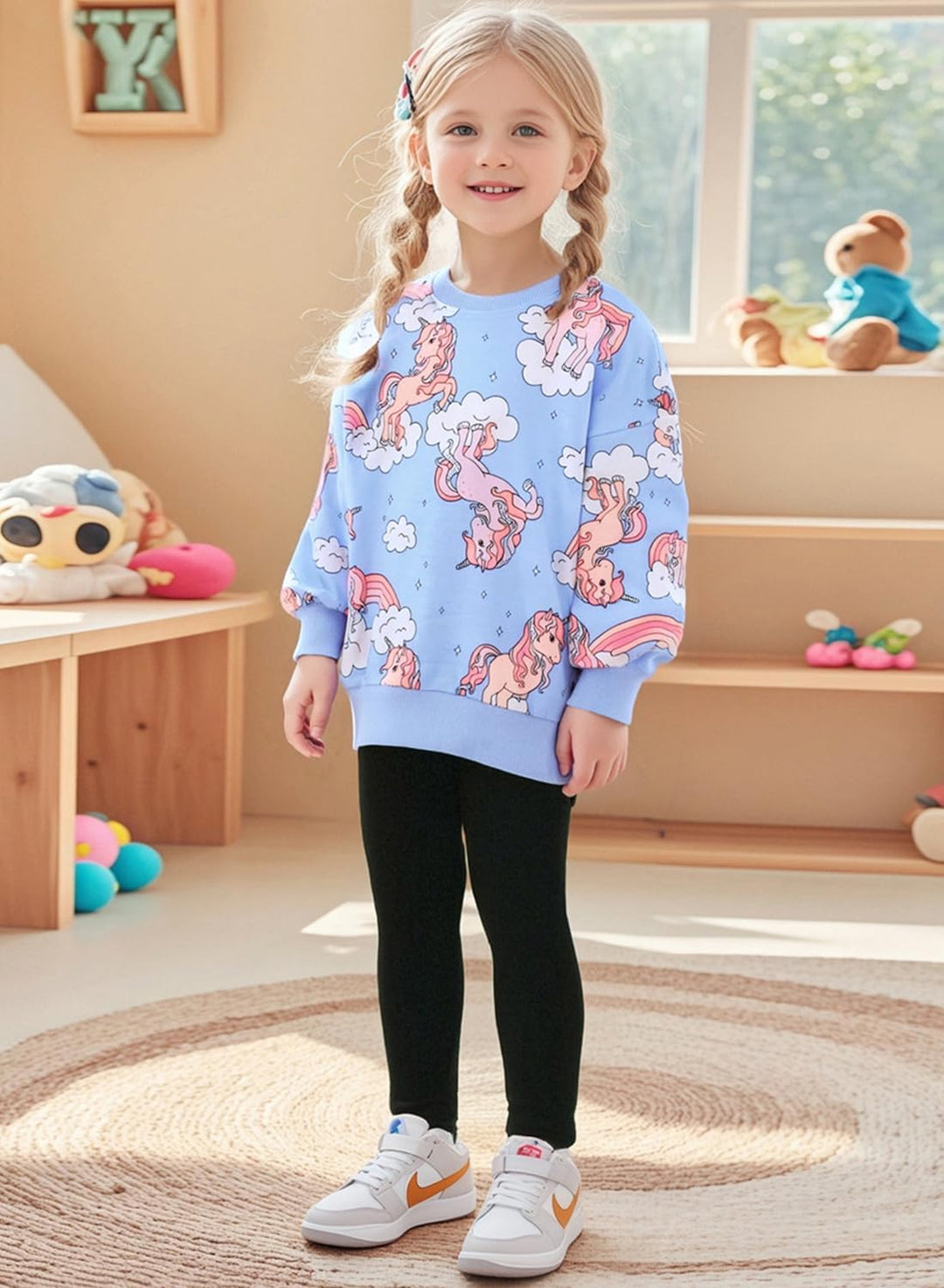 Mädchen Pullover für Kinder Langarmshirt Baumwolle Sweatshirt Winter Kleidung Langarm Tops 1-7 Jahre