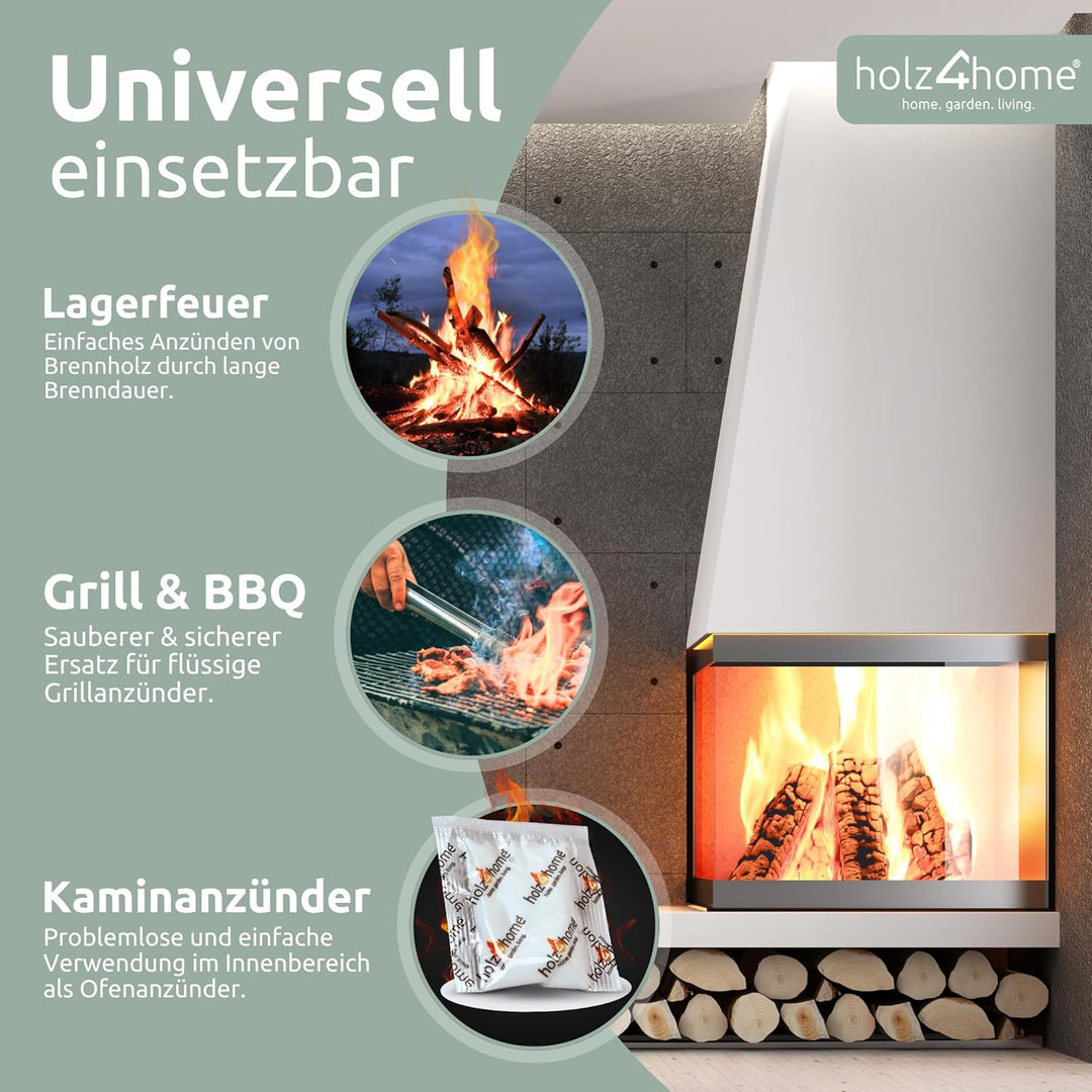 holz4home® Anzündtüten 500 Stück Grillanzünder Kaminanzünder Anzünder I Ofenanzünder Kaminofenanzünd