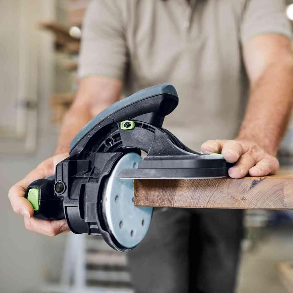 Festool Akku-Kantenschleifer ES-ETSC 125 3,0 I-Plus (mit Ansetzhilfe, Akkupacks Schnellladegerät, Sc