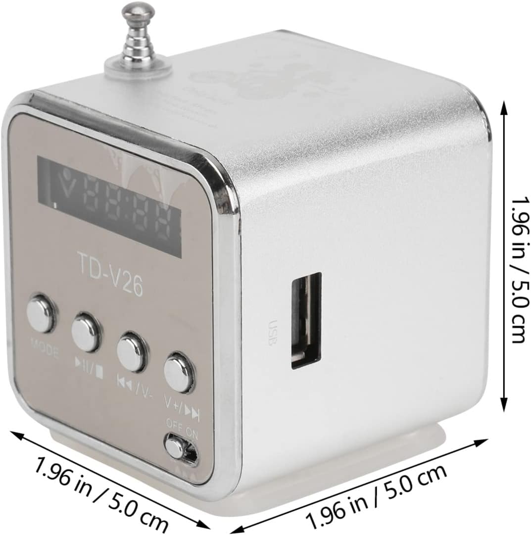 Td-V26 Mini Lautsprecher, Digital Lautsprecher , Fm Radio Stereo Tragbarer kabelloser Outdoor Mini L