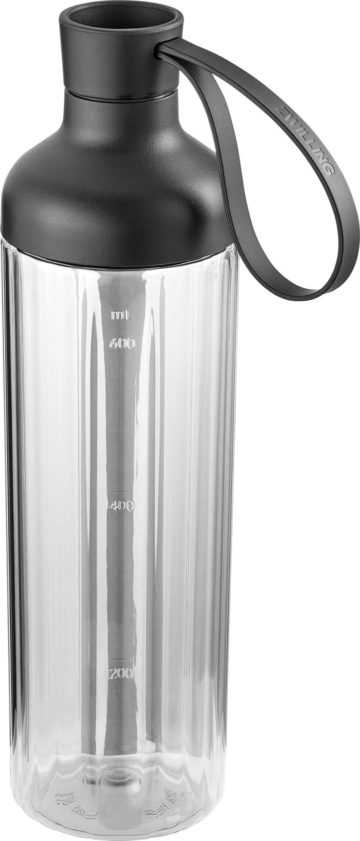 ZWILLING 2 in 1 Trinkflasche und Mixbehälter Inkl. Verschluss Füllmenge: 600 ml Transparent/Schwarz