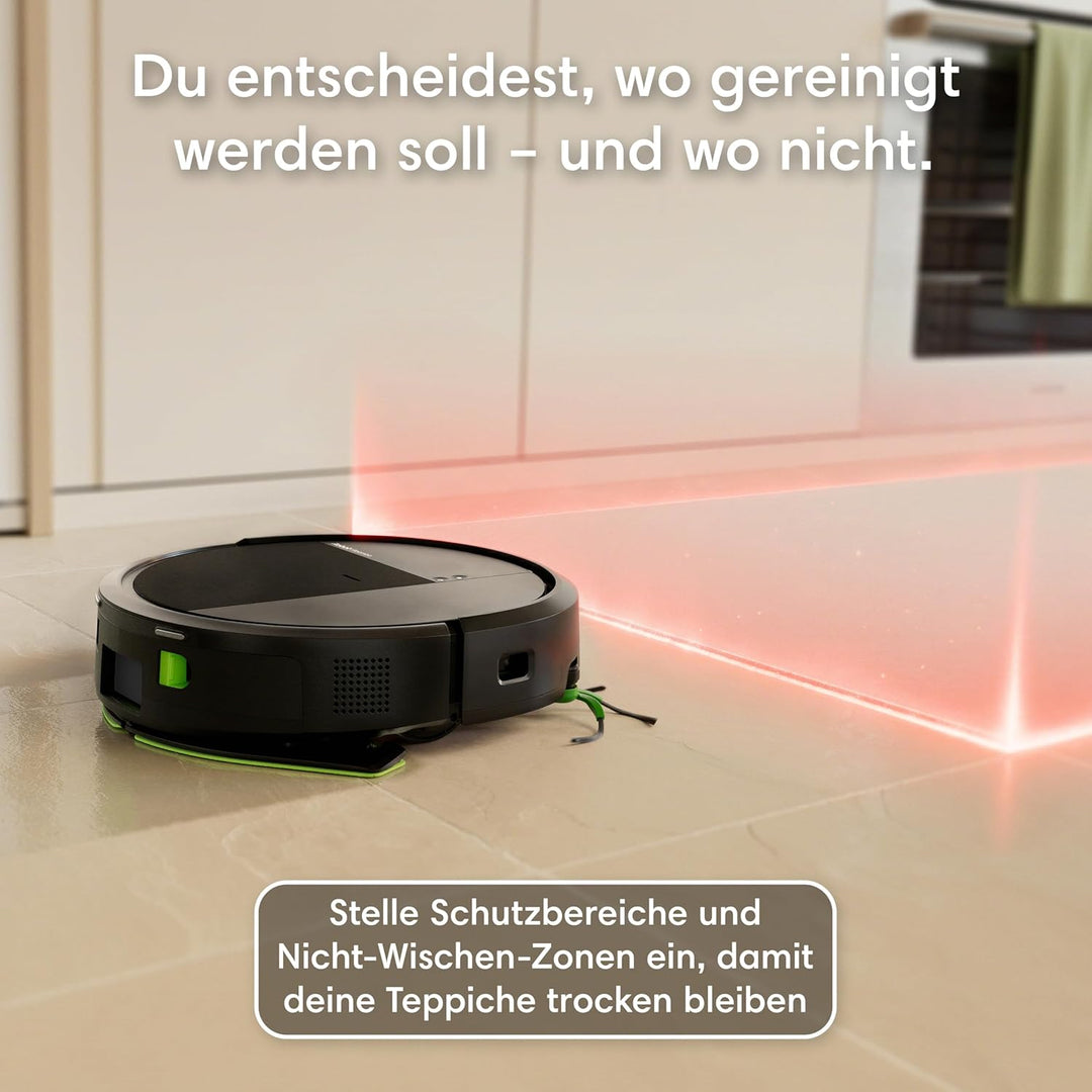 iRobot Roomba® 115 Combo Saug- und Wischroboter + AutoEmpty™ Dock, 15k Pa Saugleistung, Bürsten und