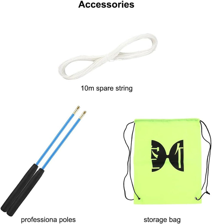 Diabolo Freiläufer mit kugellager Dreifache Lagerung Set, 4 Farben Dreifach Gelagertes Diabolo mit E