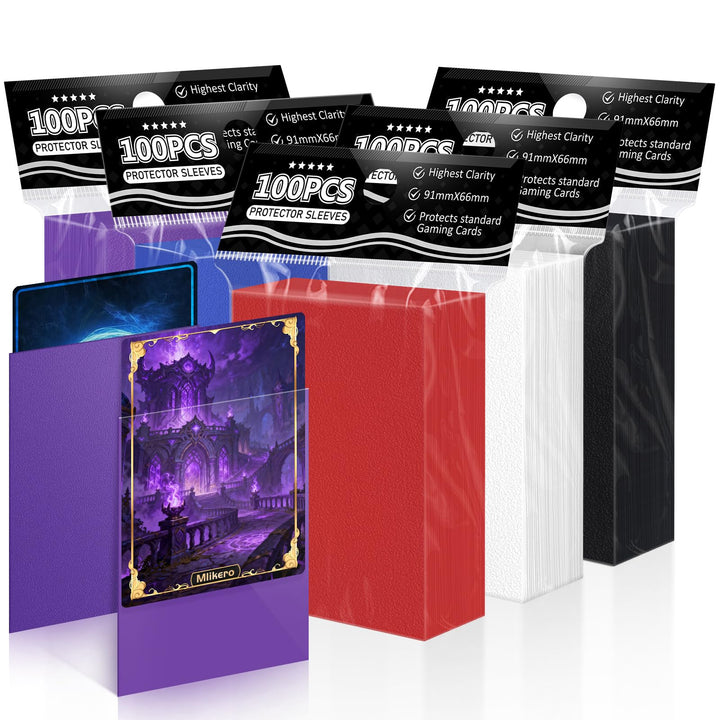 Mlikero 500 Stück Weiche Sammelkartenhüllen, 66 x 91 mm Standardgrösse Sammelkarten Einsteckhüllen,