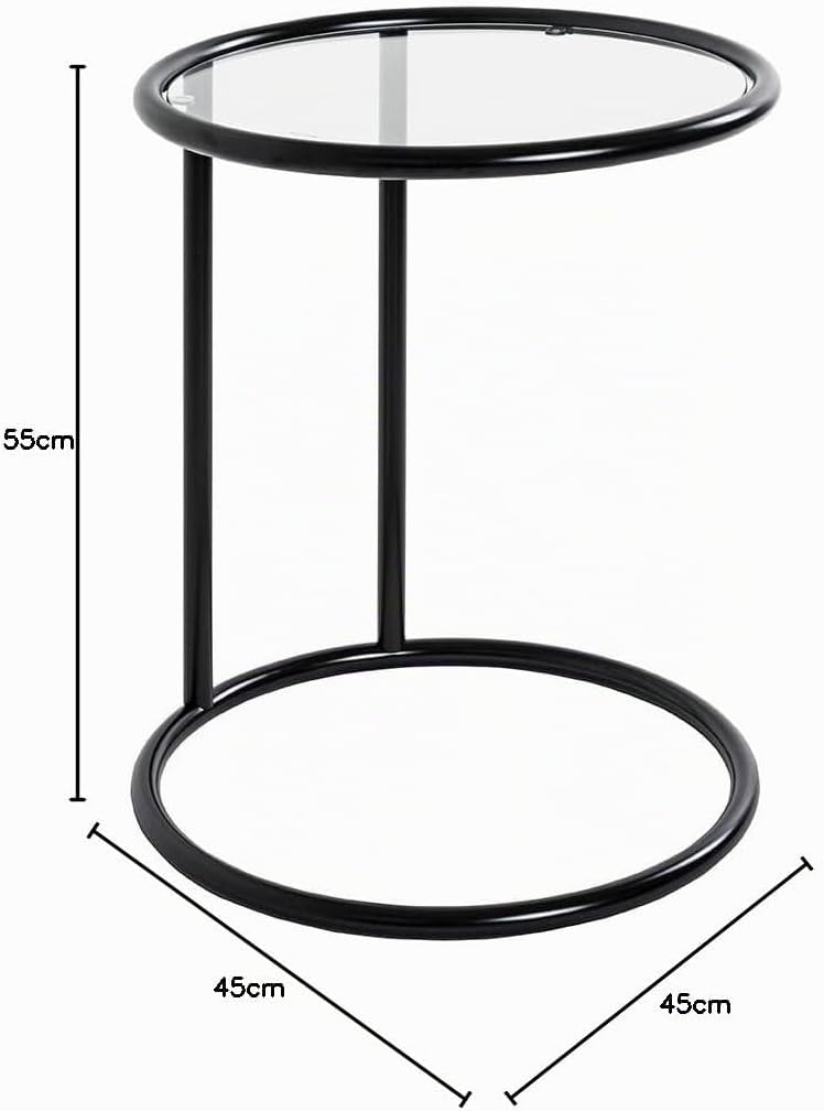 HAKU Möbel Beistelltisch, Metall, schwarz, Ø 45 x H 55 cm Ø 45 x H 55 Schwarz, Ø 45 x H 55 Schwarz