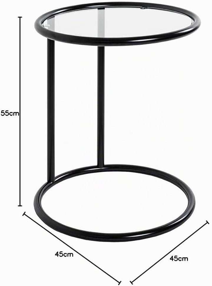 HAKU Möbel Beistelltisch, Metall, schwarz, Ø 45 x H 55 cm Ø 45 x H 55 Schwarz, Ø 45 x H 55 Schwarz