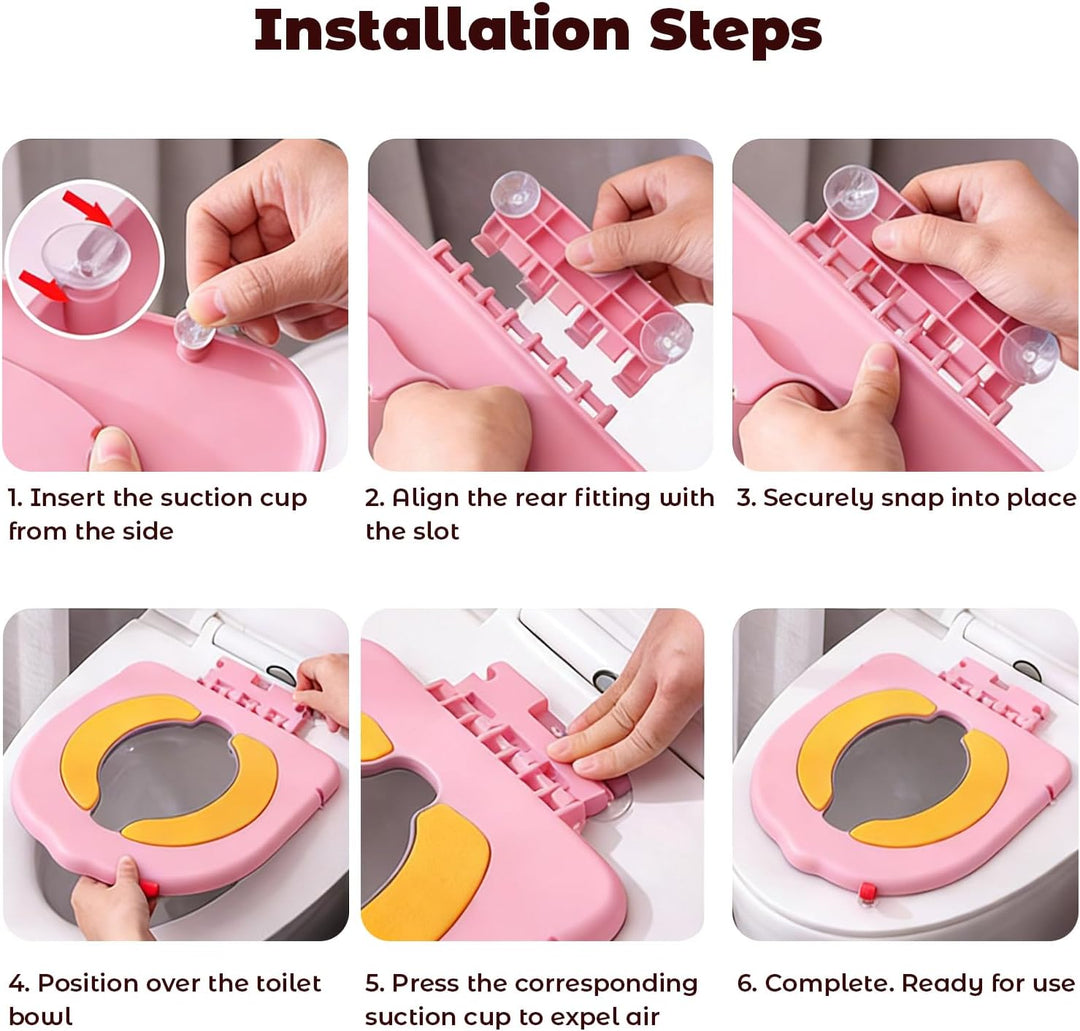 auvstar Toilettensitz für Babys,Lernkissen mit Saugnäpfen für Toilettensitz,WC Sitz für Kinder,Reise