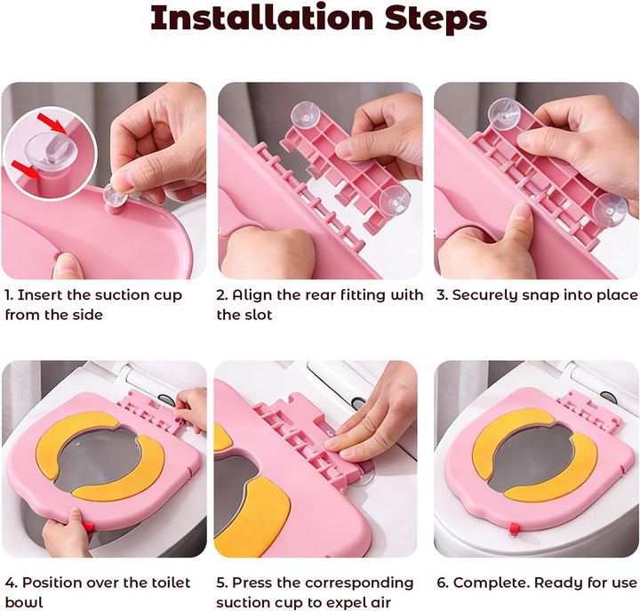 auvstar Toilettensitz für Babys,Lernkissen mit Saugnäpfen für Toilettensitz,WC Sitz für Kinder,Reise