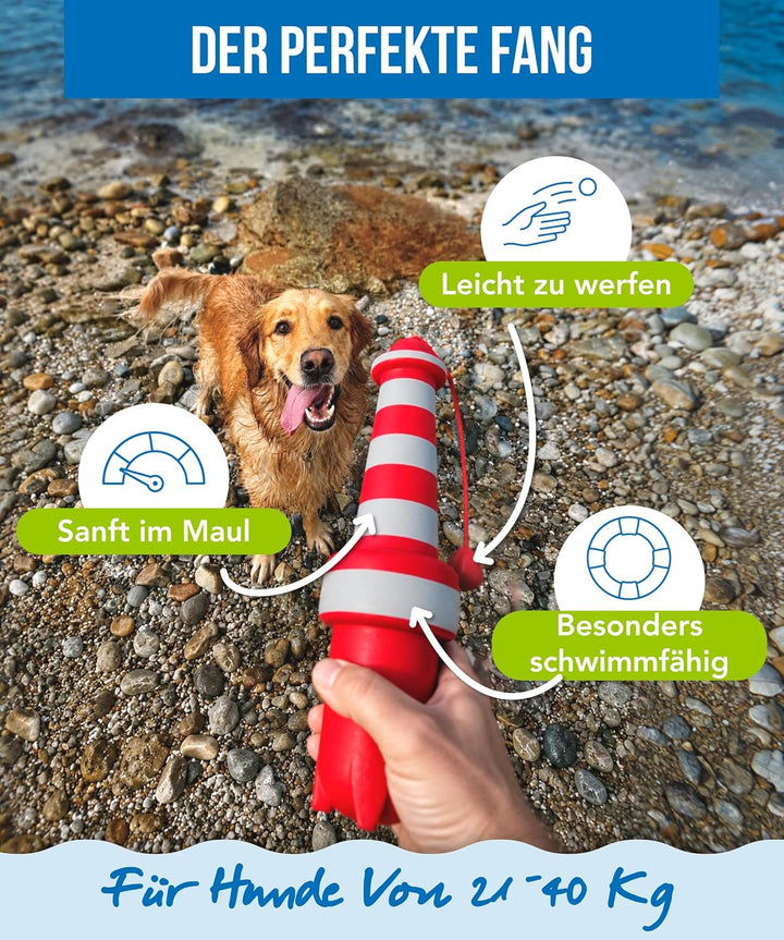 Rogz Leuchtturm Floating Hundespielzeug