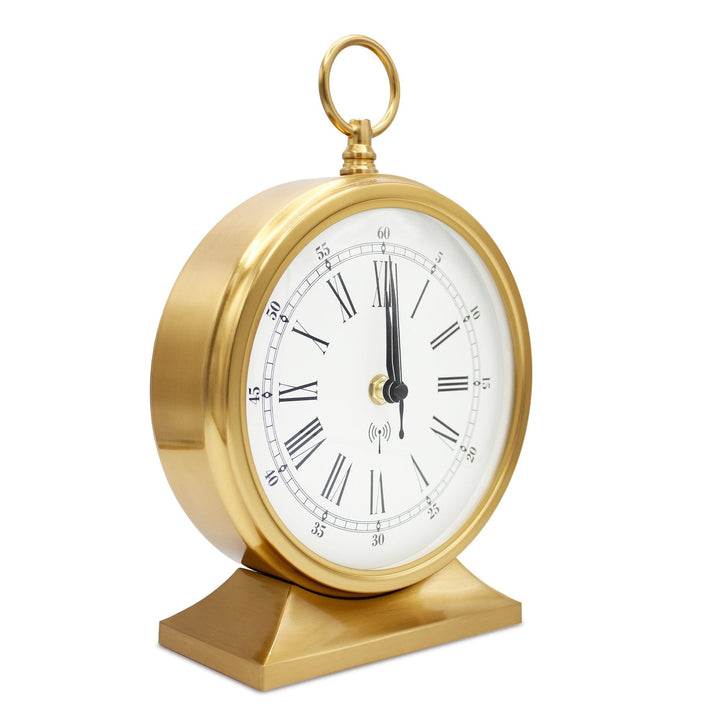 Schreibtischuhr – Taschenuhr – Standuhr aus Metall Kupfer – leise Zeiger – automatische Funkzeit – Z