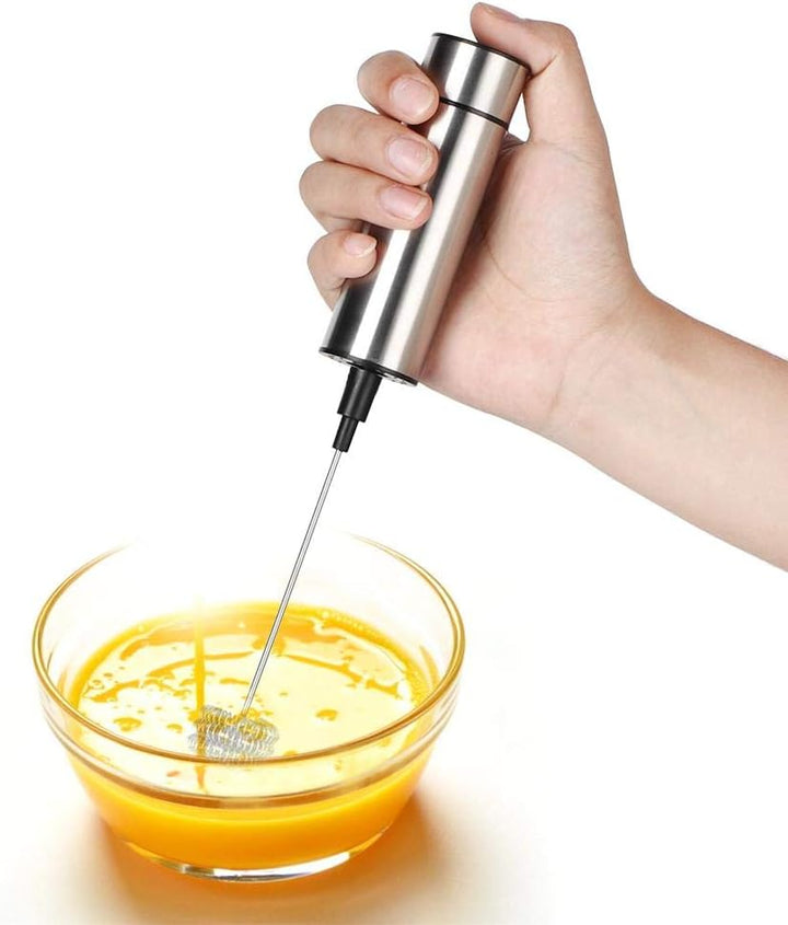 AUNMAS Milchaufschäumer, 23x3cm Batteriebetriebener Schneebesen aus Edelstahl Kaffeerührer Mixer Ble