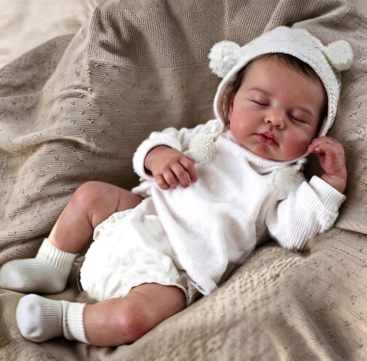 Zero pam Reborn Baby Vollsilikon Lebensecht-48CM Silikon Baby Junge, Lebensechte Babypuppen Wie Echt