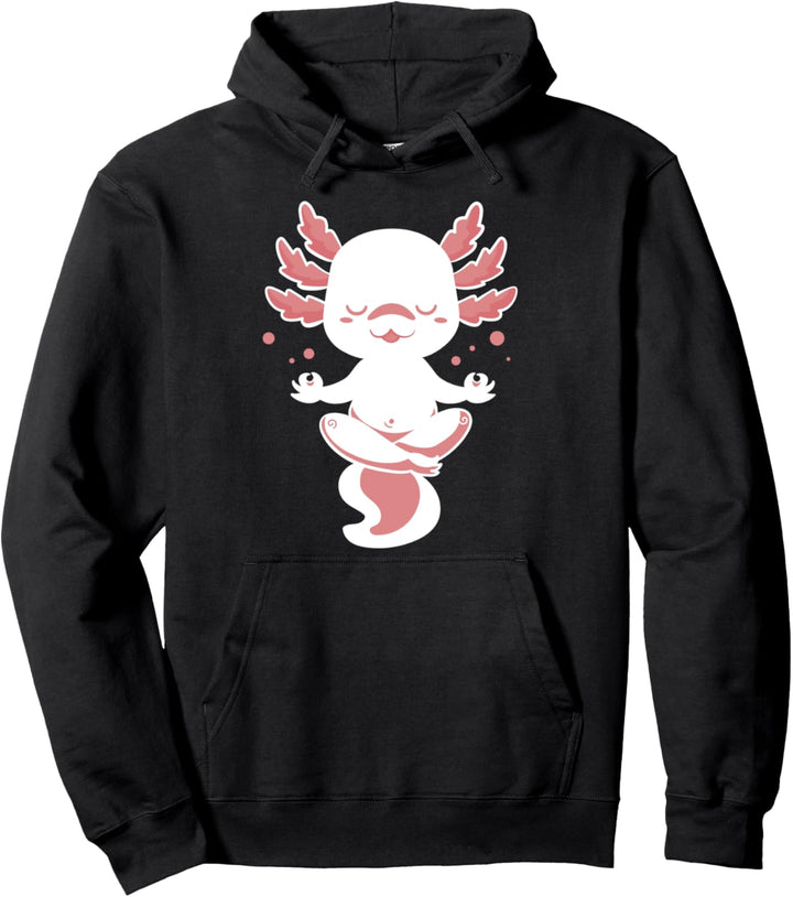 Meditation Kawaii Axolotl Mexikanisches Yoga Axolotl Pullover Hoodie