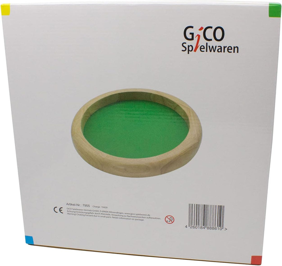 GICO Würfelteller/Würfelbrett rund und gross aus Holz Durchmesser 29 cm H 3,5 cm 7955