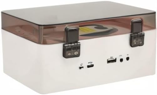PUSOKEI Tragbarer CD Player mit Bluetooth, Vintage CD Musik Player, Retro Grammophon CD Player, Eing