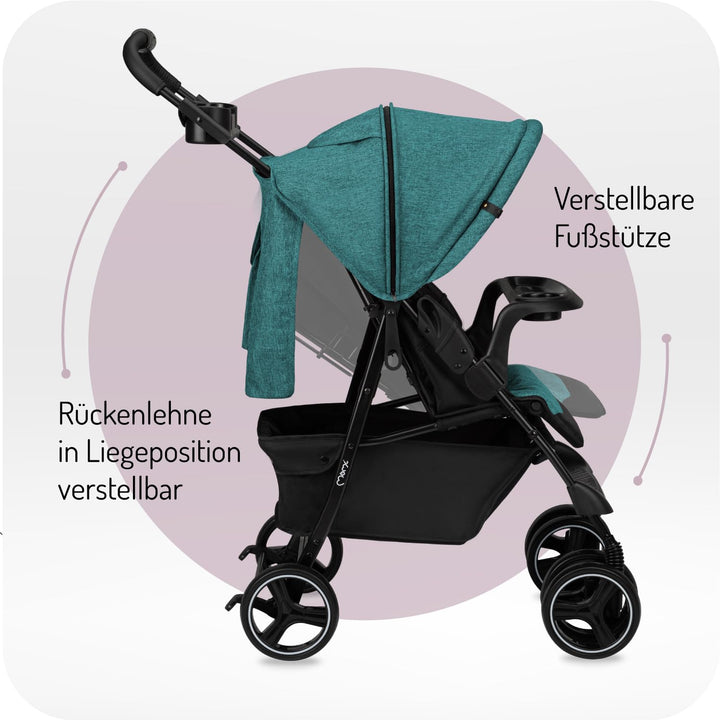 MoMi ISLA Kinderbuggy, Kinderwagen ab dem 6. Lebensmonat, bis 15 kg Körpergewicht, 5-Punkt-Sicherhei