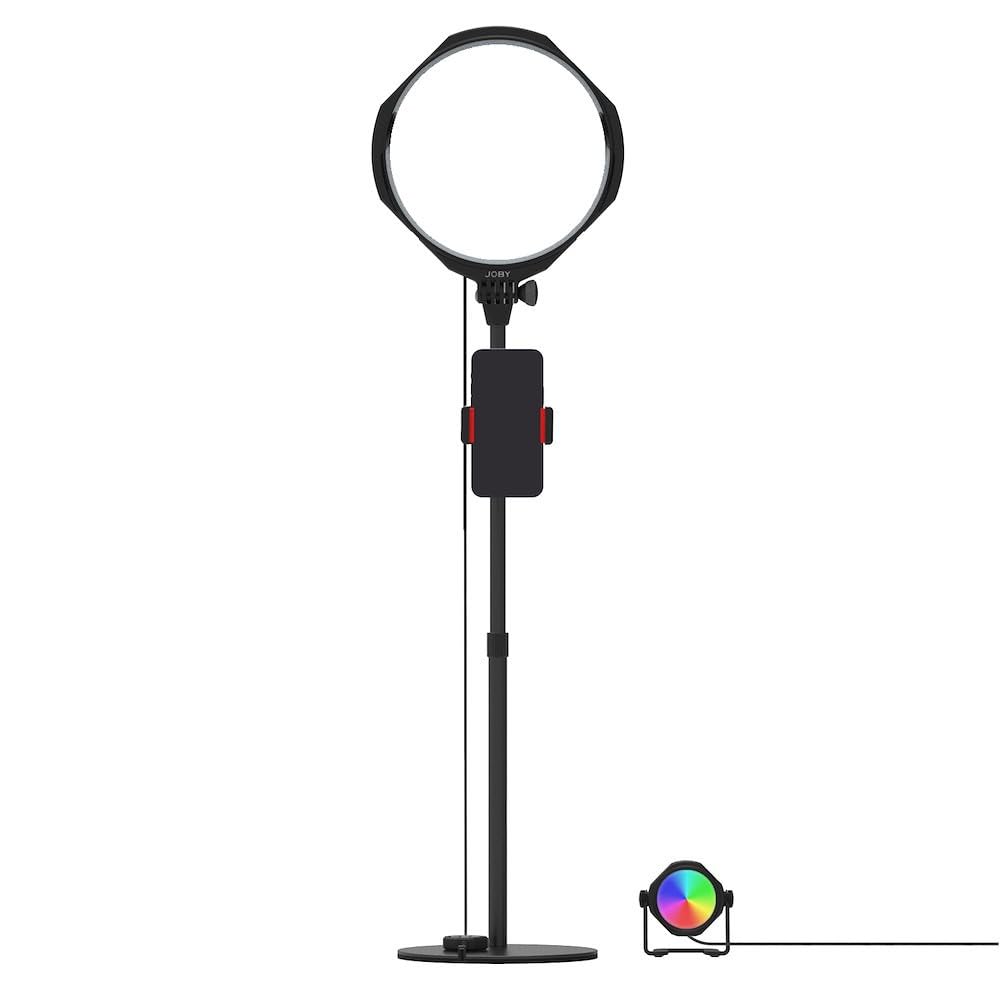 JOBY Beamo Studio-Deluxe-Beleuchtungsset, Studioleuchte für Video, Set für Content Creator, Soft-Key
